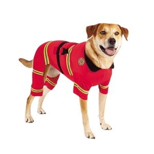 Hyde & Eek Boutique Firefighter Frontal Dog Costume,